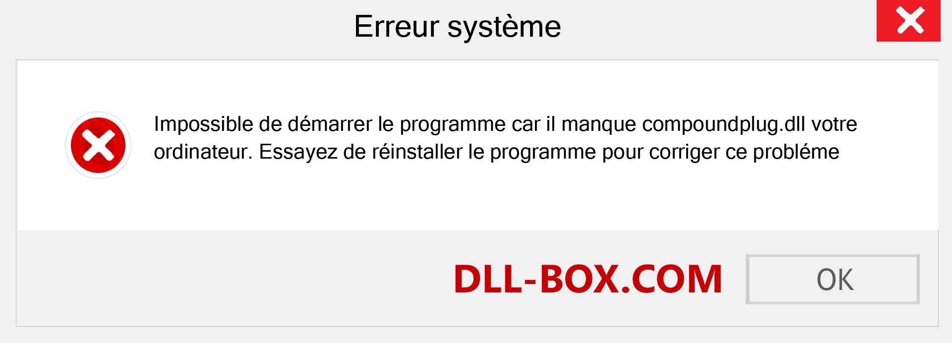 Le fichier compoundplug.dll est manquant ?. Télécharger pour Windows 7, 8, 10 - Correction de l'erreur manquante compoundplug dll sur Windows, photos, images